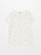 Crew Neck Printed Short Sleeve Girl T-shirt